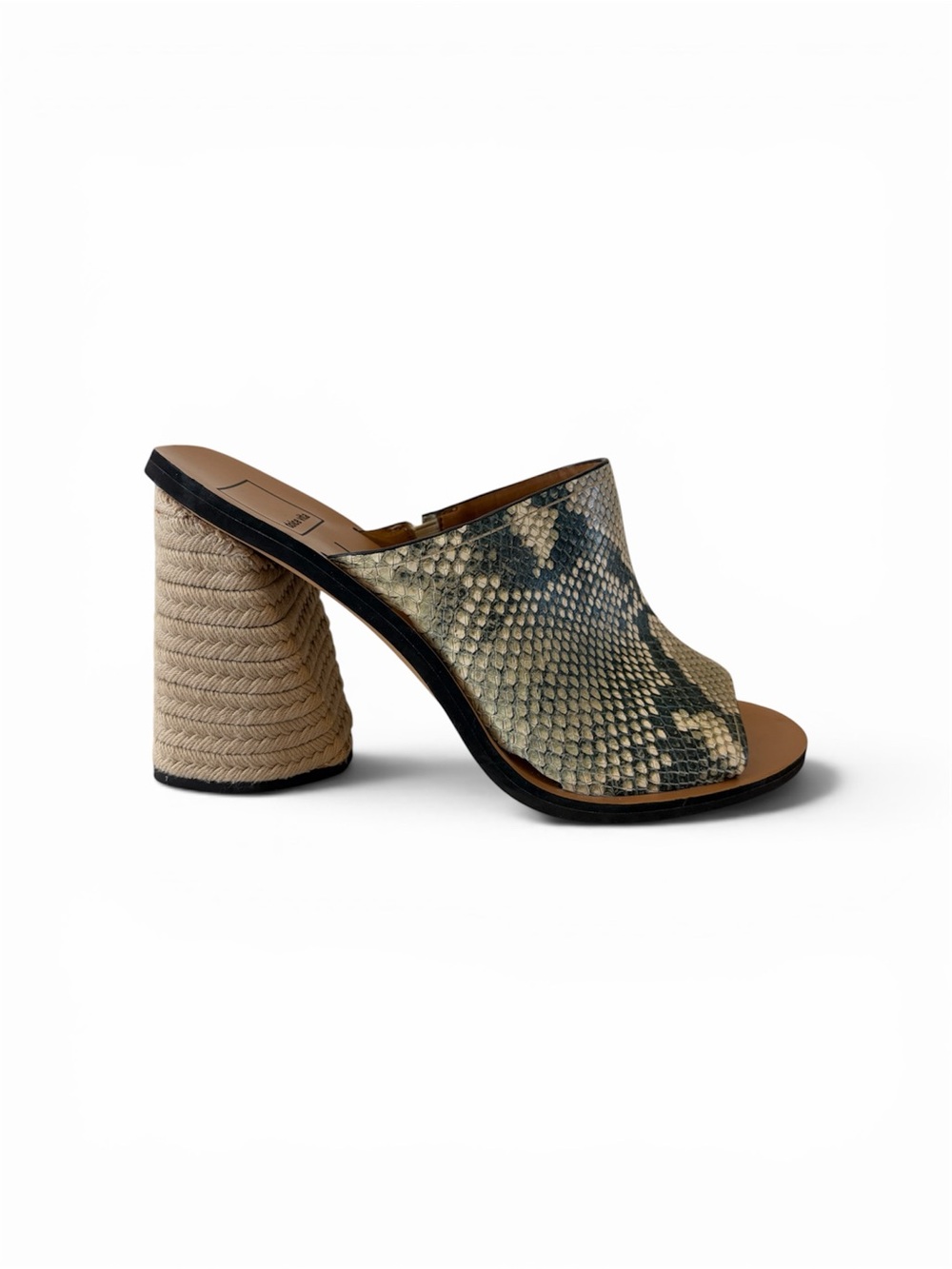 Dolce Vita Reptile Print Peep Toe Chunky Espadrille Heel Shoes Size 9.5